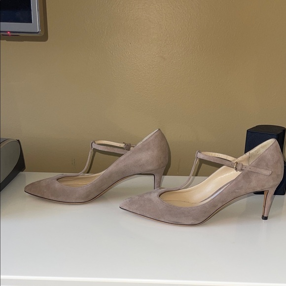 Jimmy Choo Suede T- Strap Heels - Picture 4 of 9
